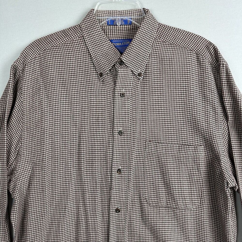Pendleton Brown Checkered Casual Button Down Shirt - image 2
